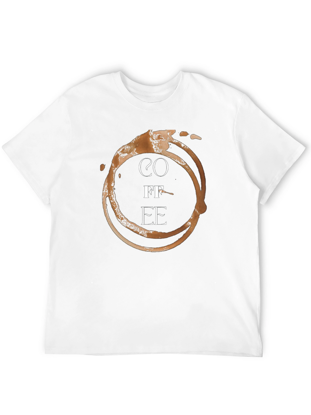 Coffee Stain Graphic T-Shirt - Black