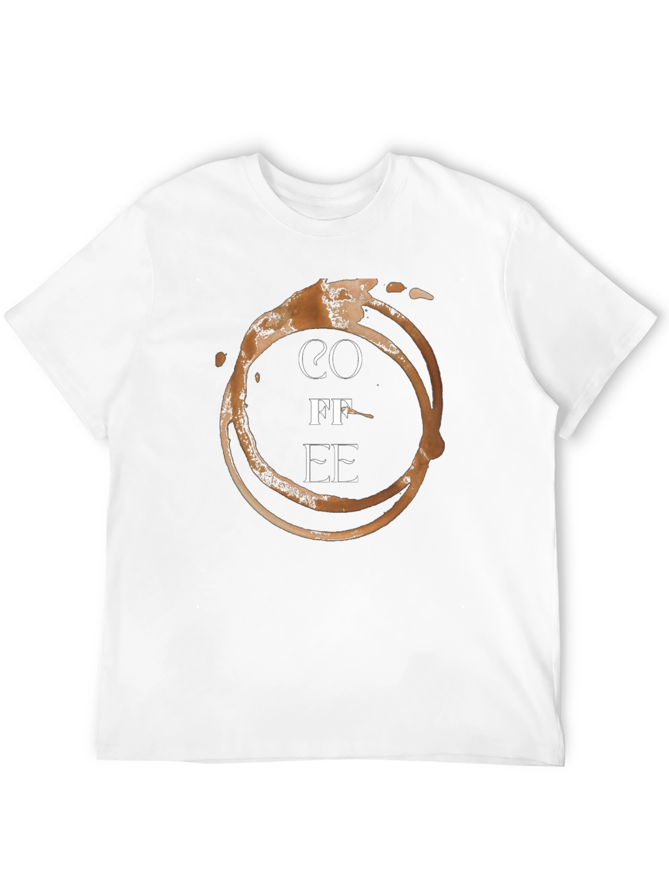 Coffee Stain Graphic T-Shirt - Black