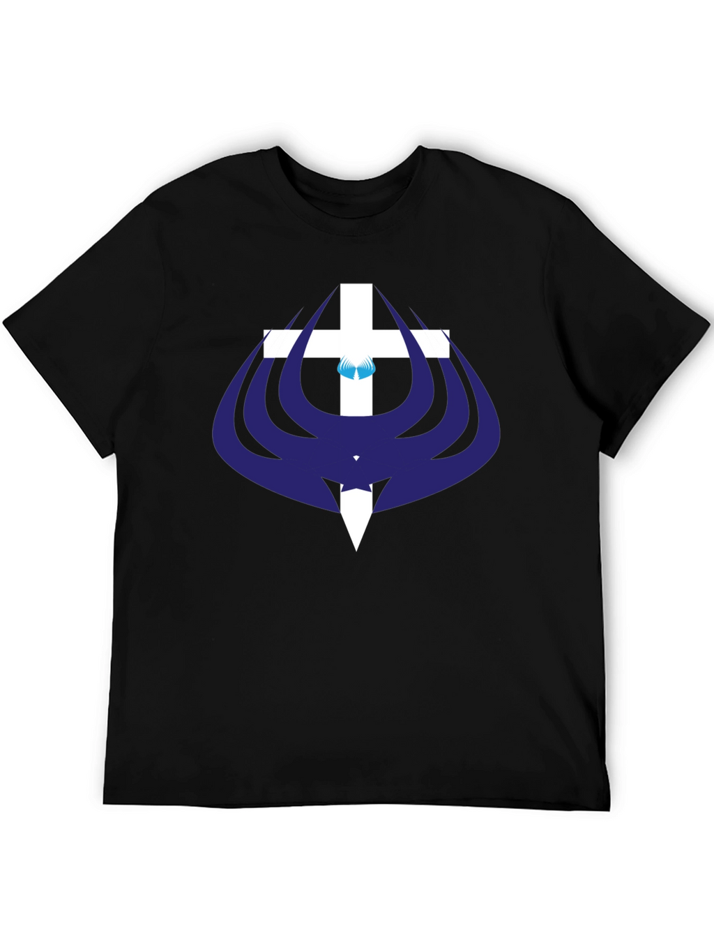 Christian Cross Graphic T-Shirt - Mens Black Tee