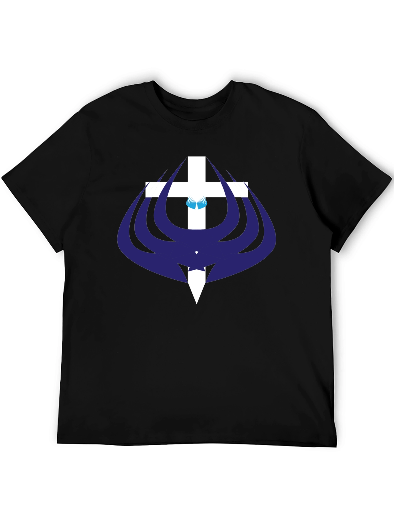 Christian Cross Graphic T-Shirt - Mens Black Tee