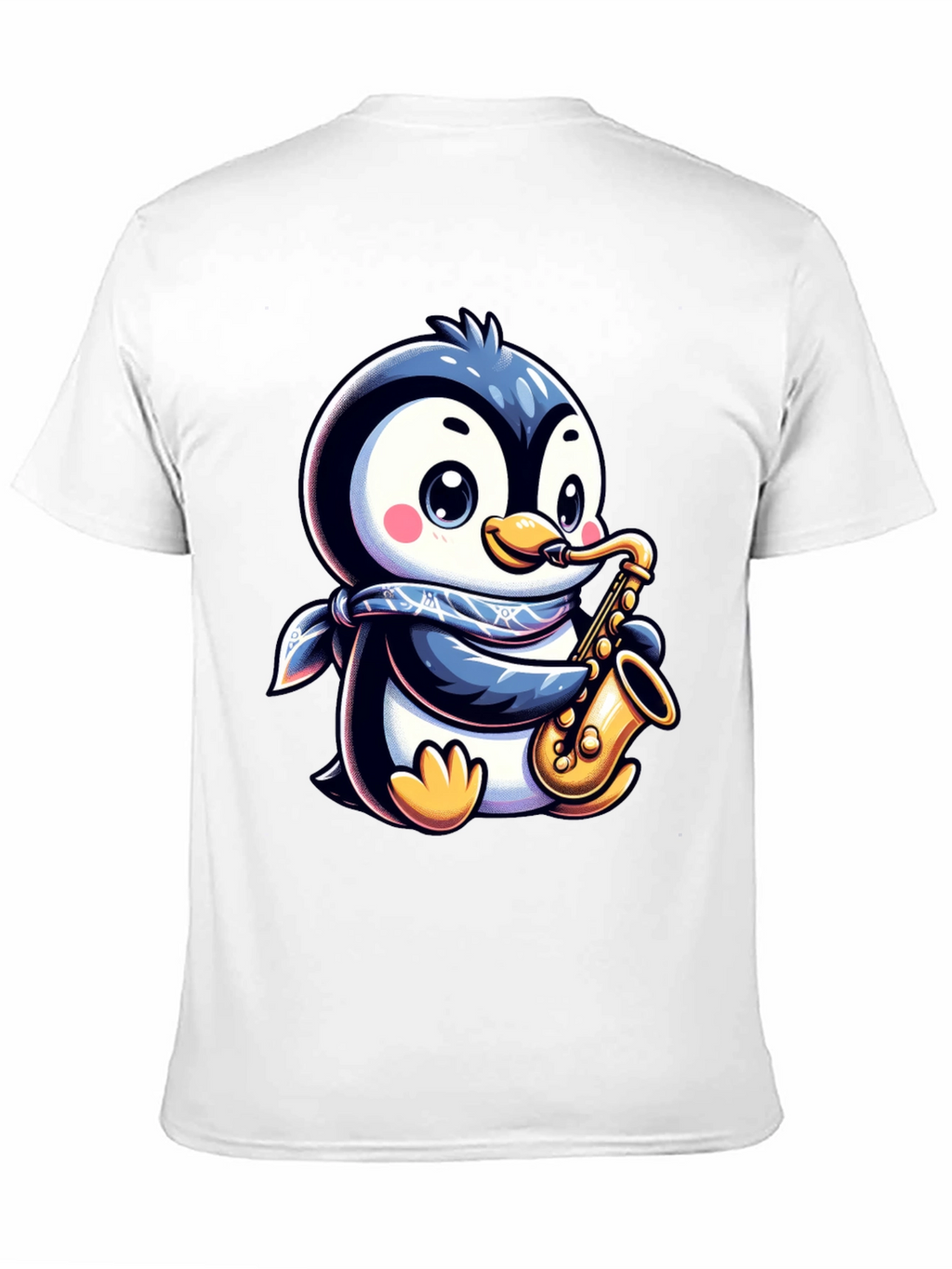 Penguin Sax Player T-Shirt - Unique Graphic Tee