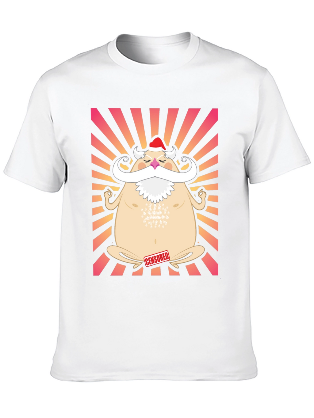 Zen Santa Graphic Tee - Holiday Humor T-Shirt