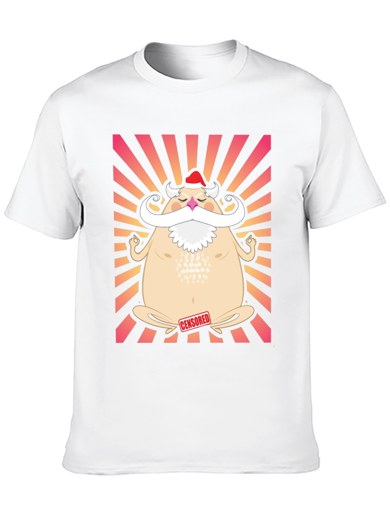 Zen Santa Graphic Tee - Holiday Humor T-Shirt