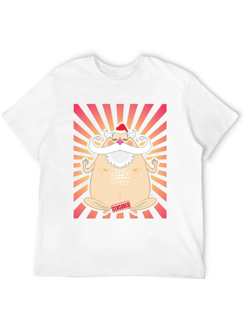 Zen Santa Graphic Tee - Holiday Humor T-Shirt