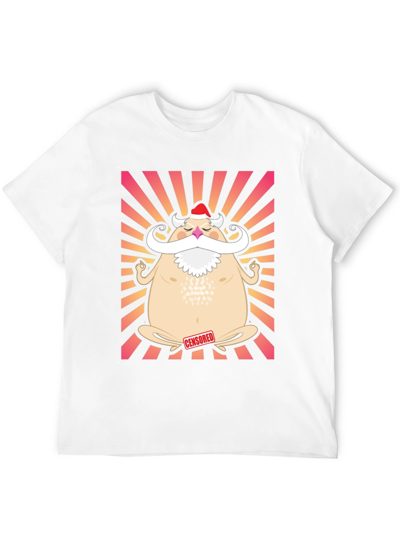 Zen Santa Graphic Tee - Holiday Humor T-Shirt