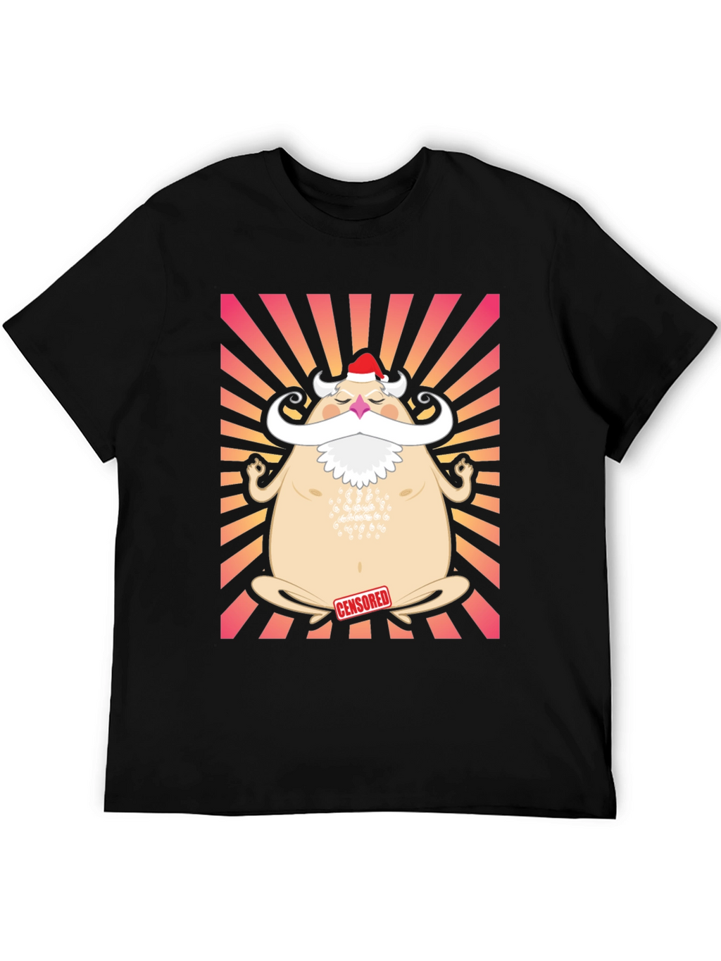 Zen Santa Graphic Tee - Holiday Humor T-Shirt