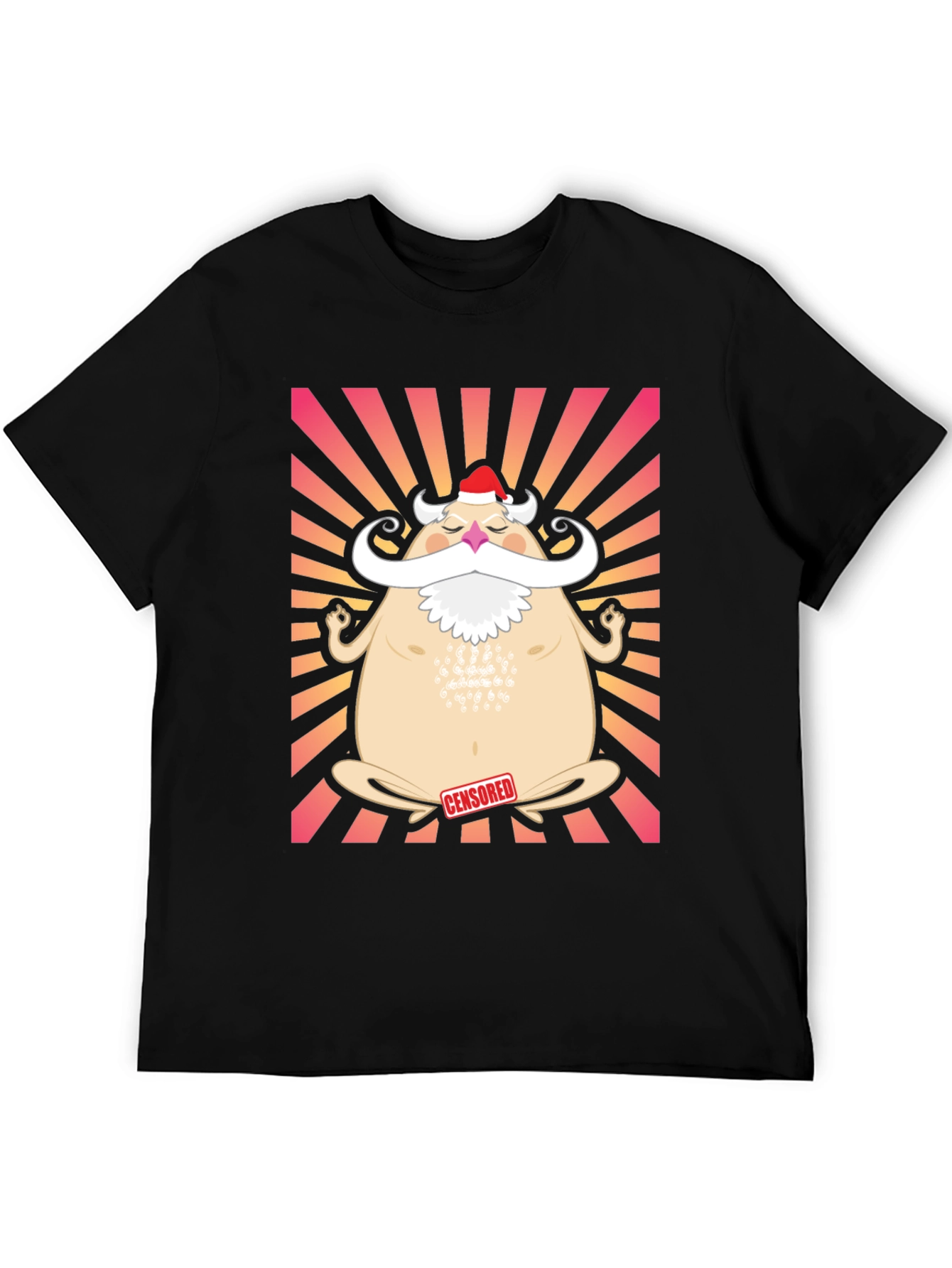 Zen Santa Graphic Tee - Holiday Humor T-Shirt