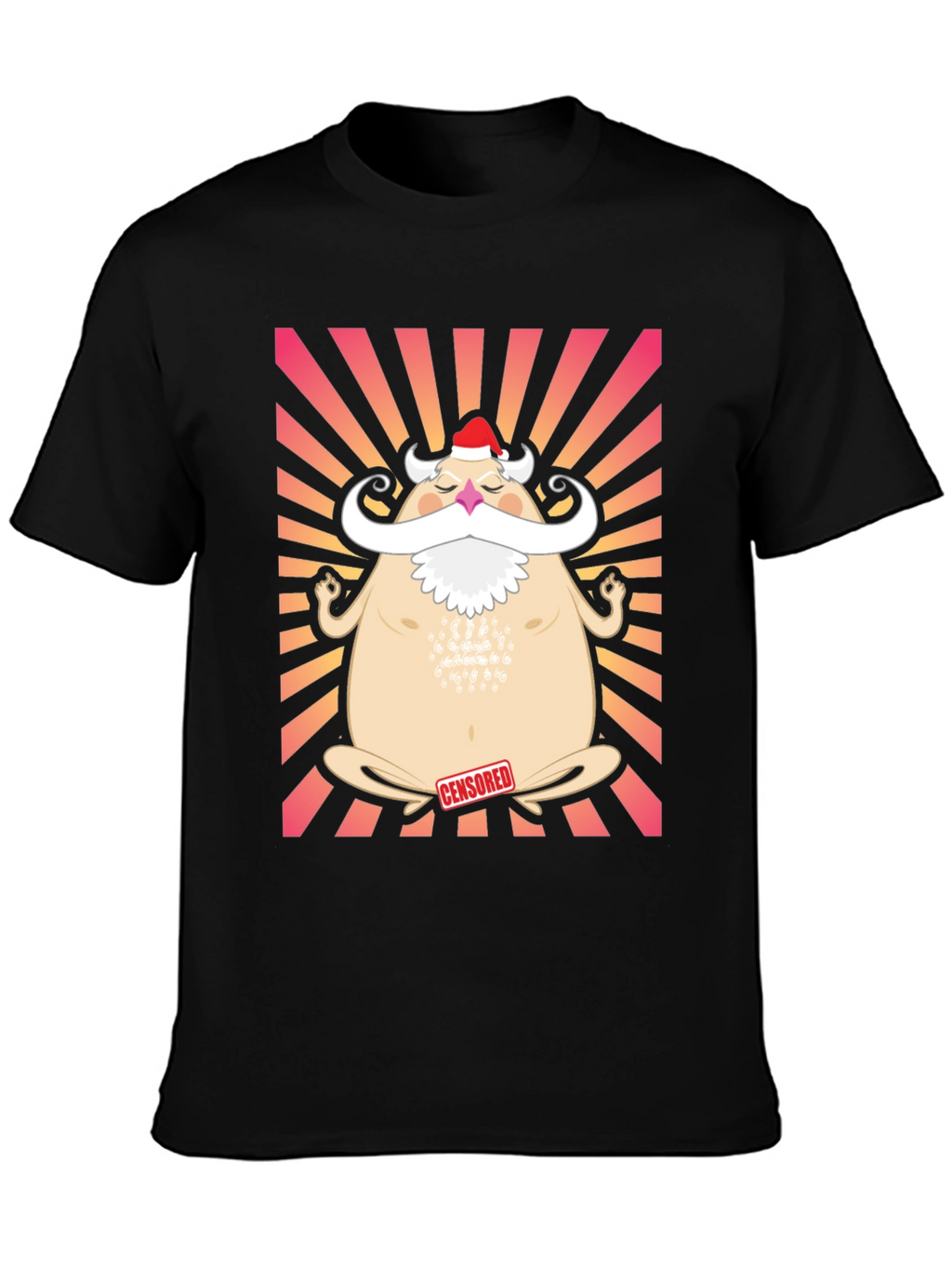 Zen Santa Graphic Tee - Holiday Humor T-Shirt
