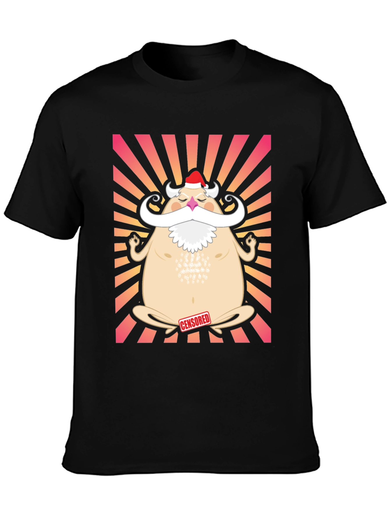 Zen Santa Graphic Tee - Holiday Humor T-Shirt