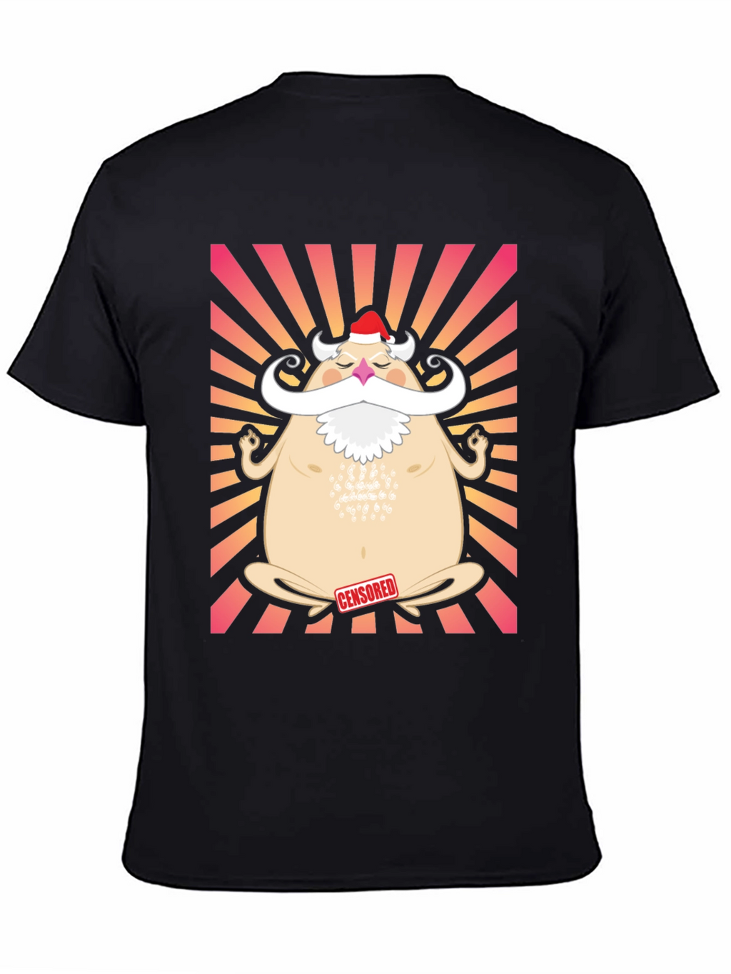 Zen Santa Graphic Tee - Holiday Humor T-Shirt