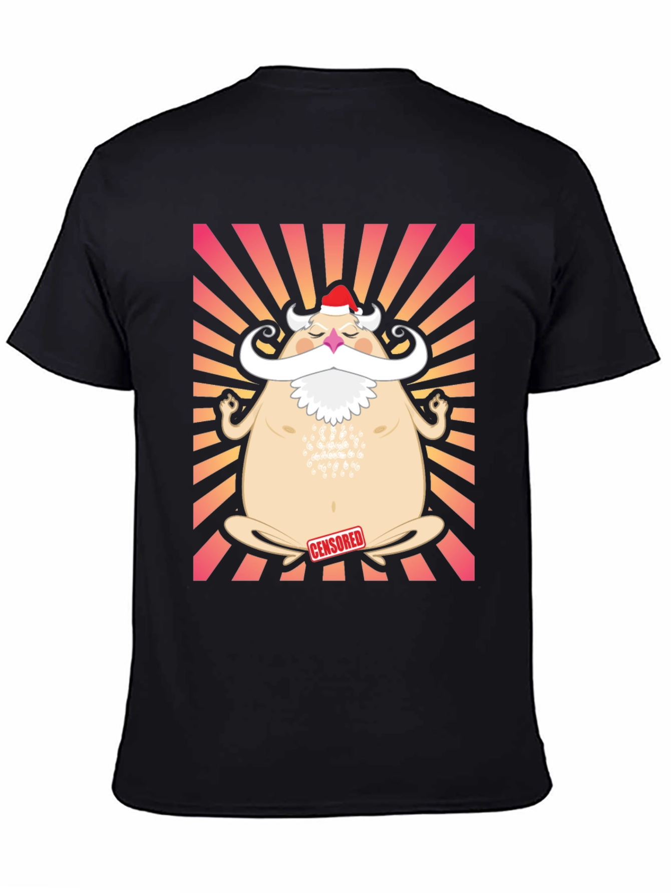 Zen Santa Graphic Tee - Holiday Humor T-Shirt