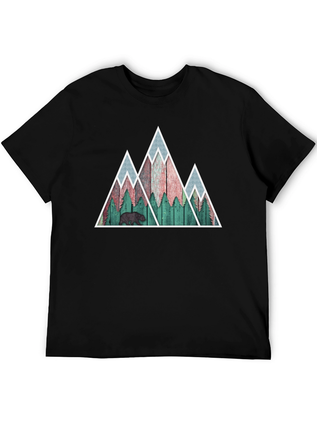 Mountain Bear Graphic Tee - Nature Inspired Mens Shirt
