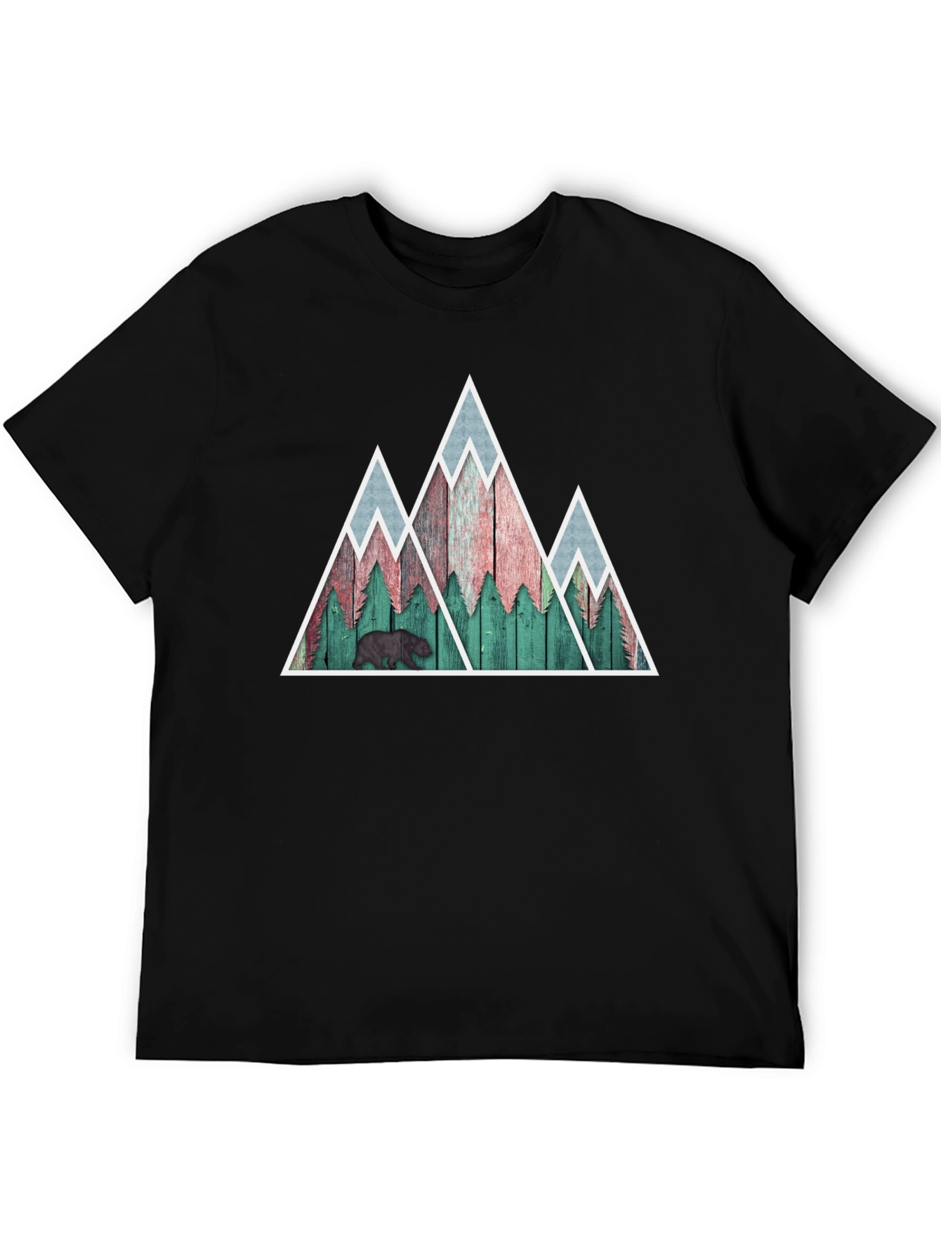 Mountain Bear Graphic Tee - Nature Inspired Mens Shirt