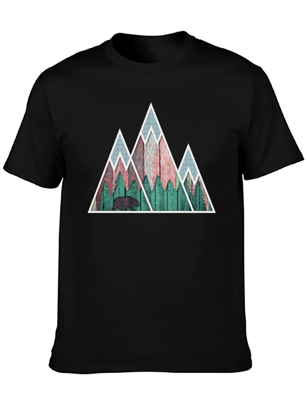 Mountain Bear Graphic Tee - Nature Inspired Mens Shirt
