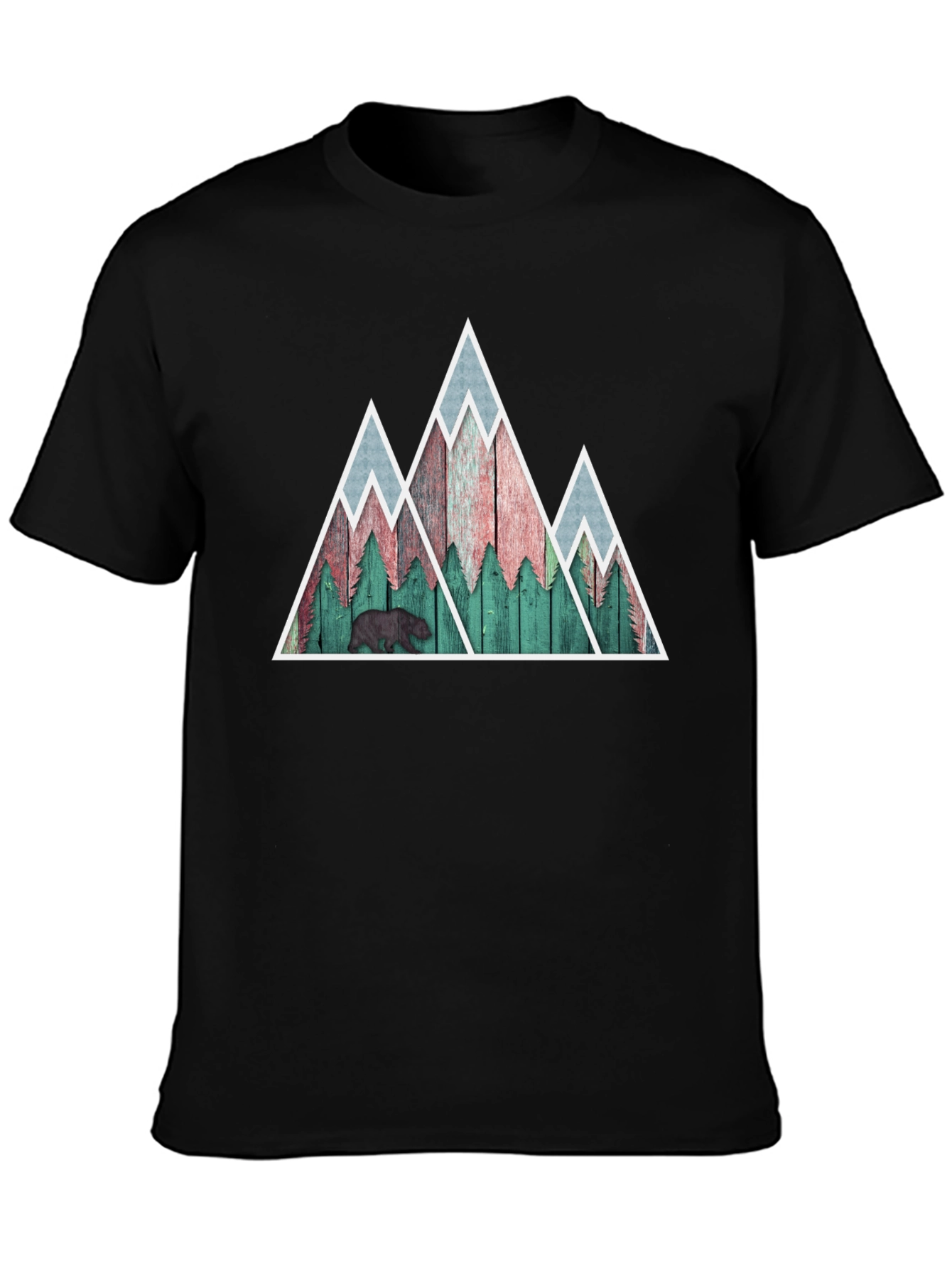 Mountain Bear Graphic Tee - Nature Inspired Mens Shirt