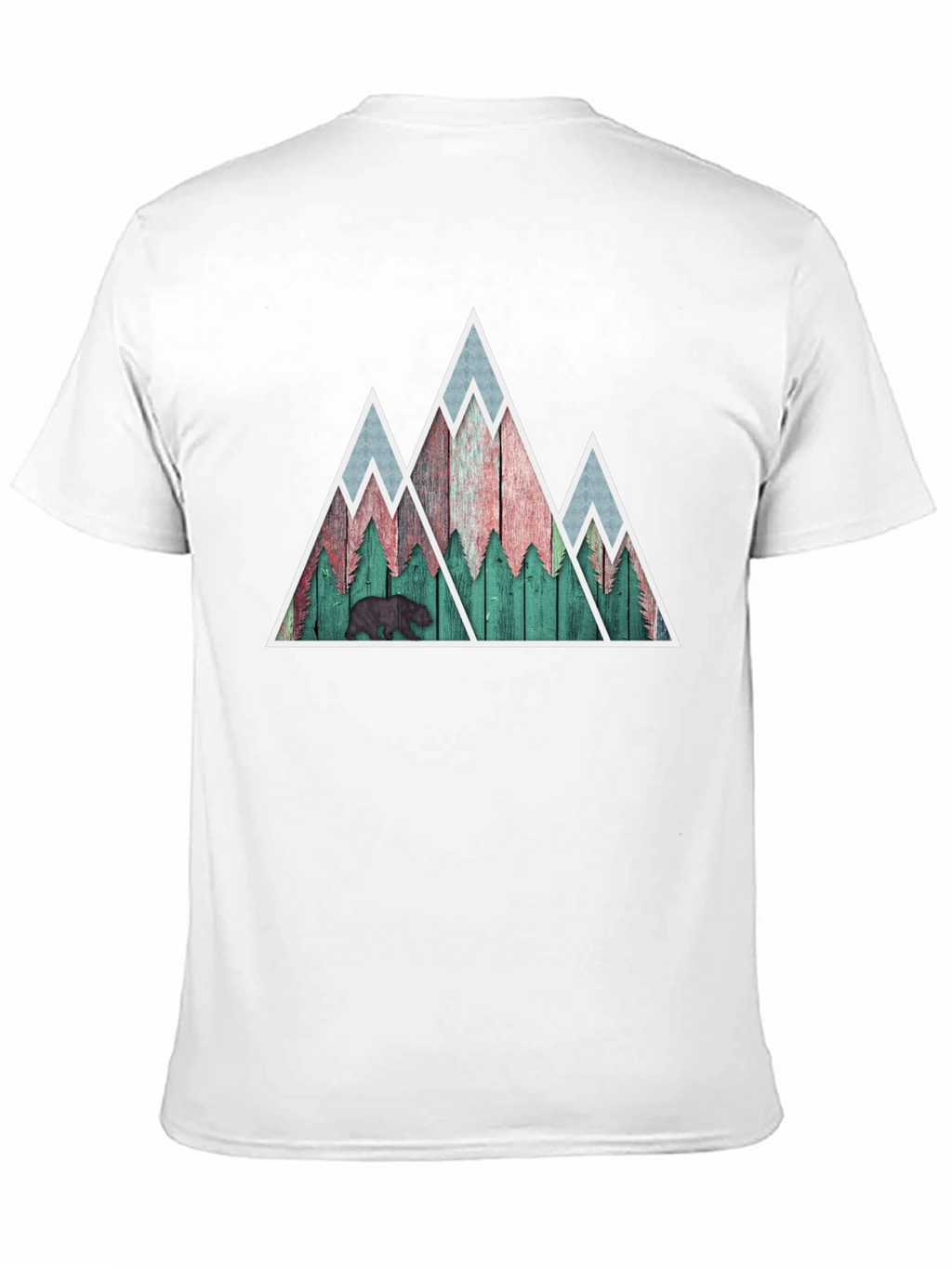 Mountain Bear Graphic Tee - Nature Inspired Mens Shirt