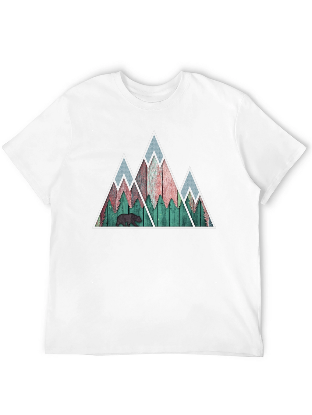 Mountain Bear Graphic Tee - Nature Inspired Mens Shirt