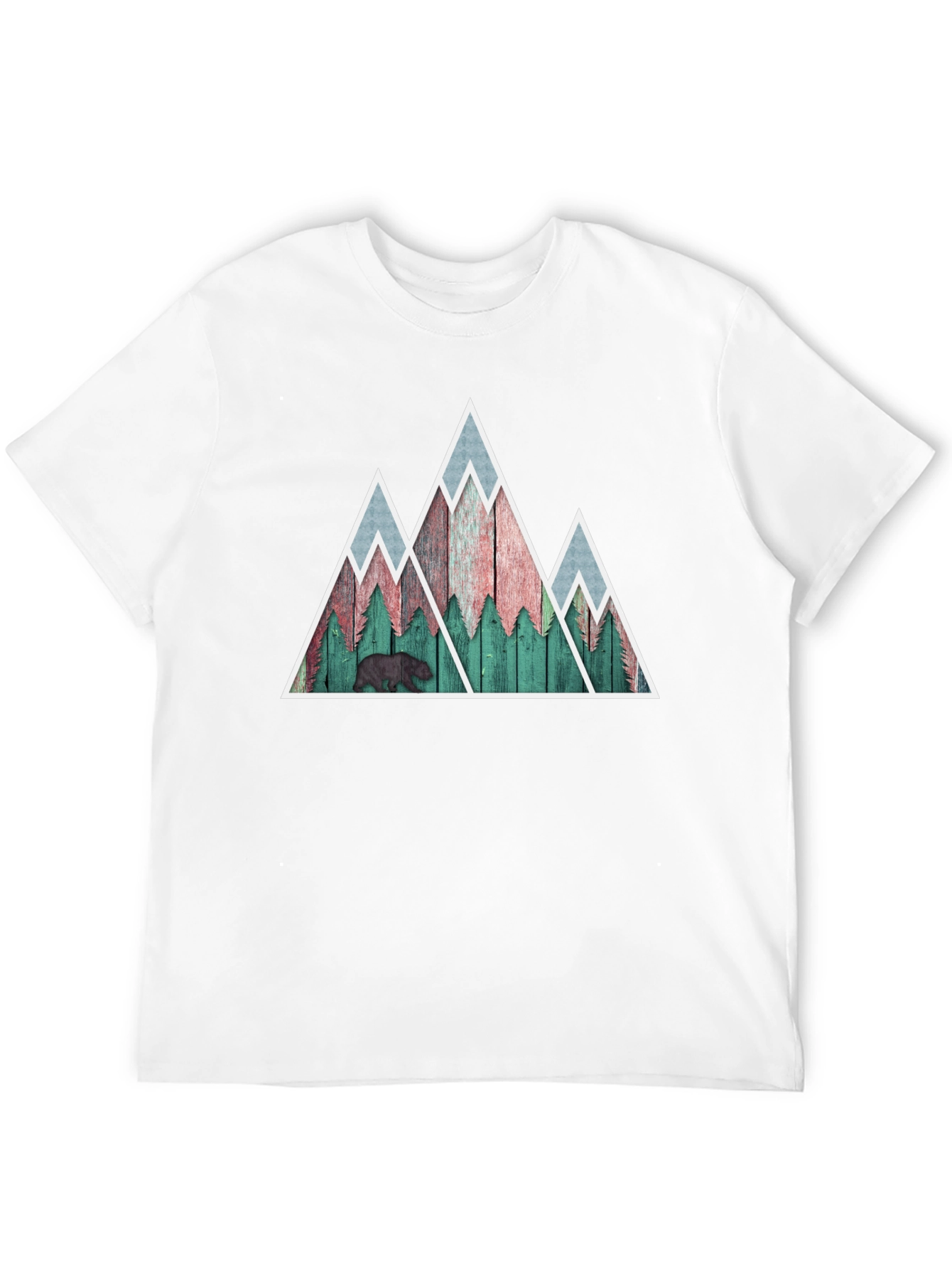 Mountain Bear Graphic Tee - Nature Inspired Mens Shirt