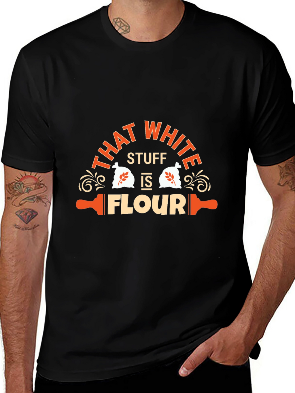 Funny That White Stuff is Flour Graphic T-Shirt