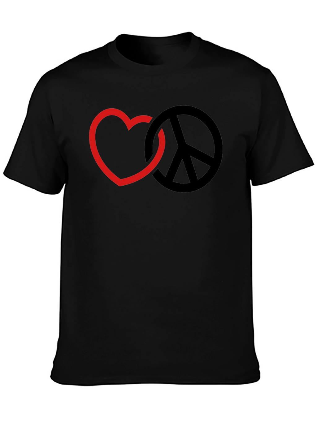 Love & Peace Graphic T-Shirt - Black