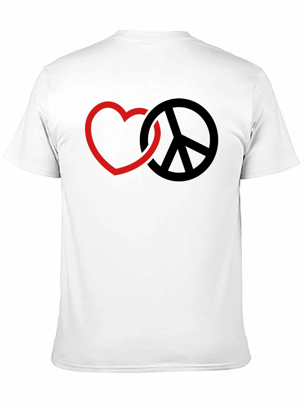 Love & Peace Graphic T-Shirt - Black