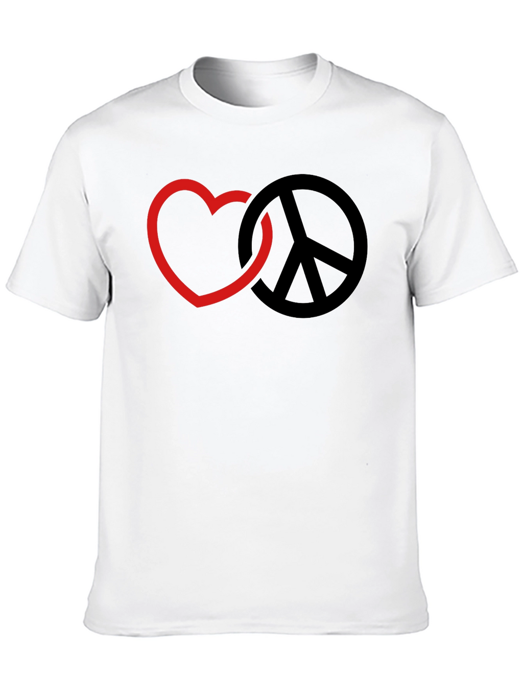Love & Peace Graphic T-Shirt - Black