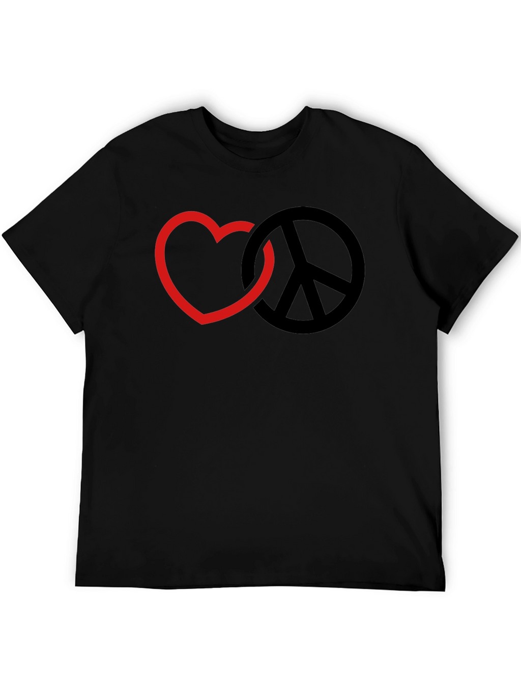 Love & Peace Graphic T-Shirt - Black