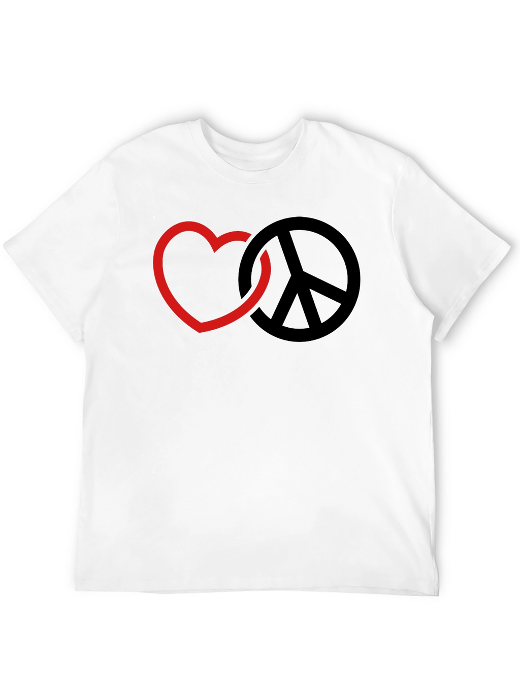 Love & Peace Graphic T-Shirt - Black