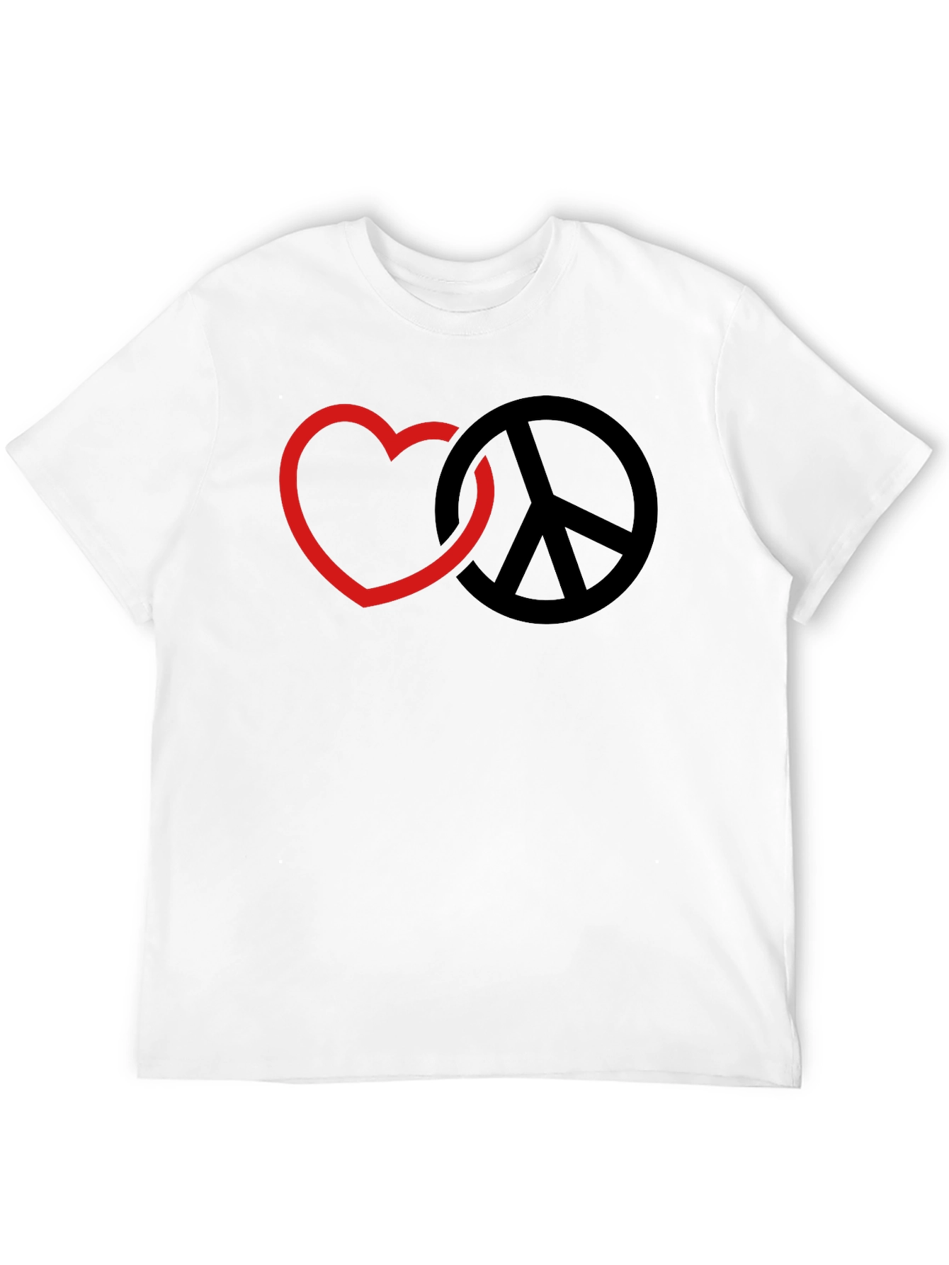Love & Peace Graphic T-Shirt - Black