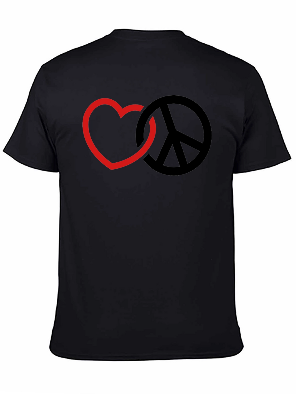 Love & Peace Graphic T-Shirt - Black