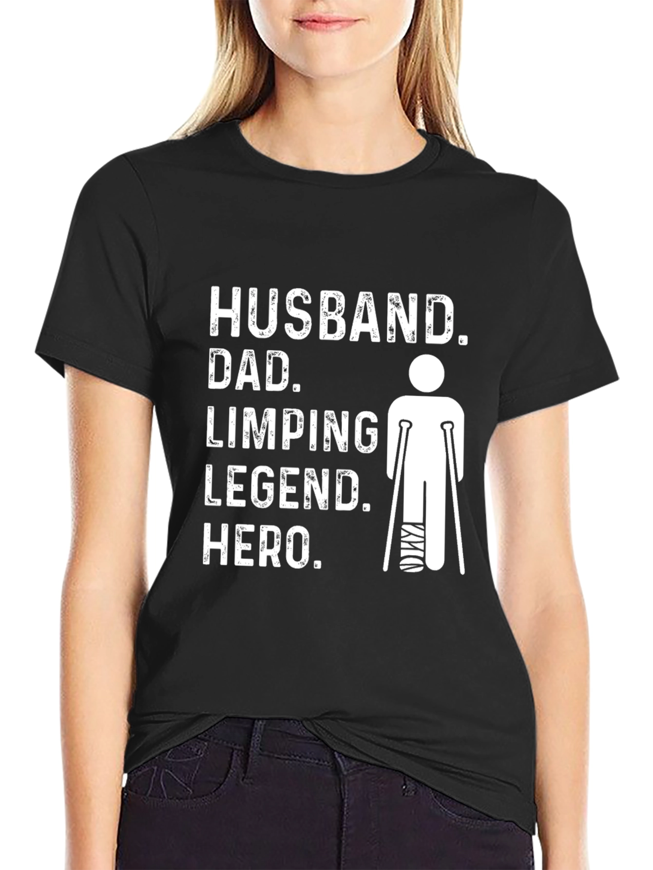 Husband Dad Limping Legend Hero T-Shirt