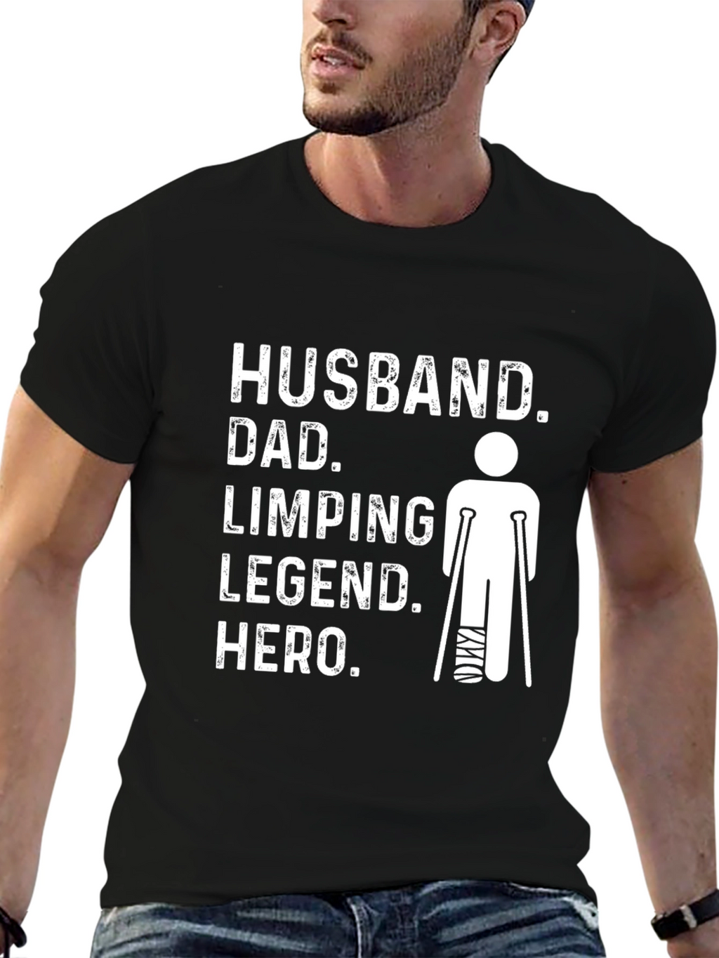 Husband Dad Limping Legend Hero T-Shirt