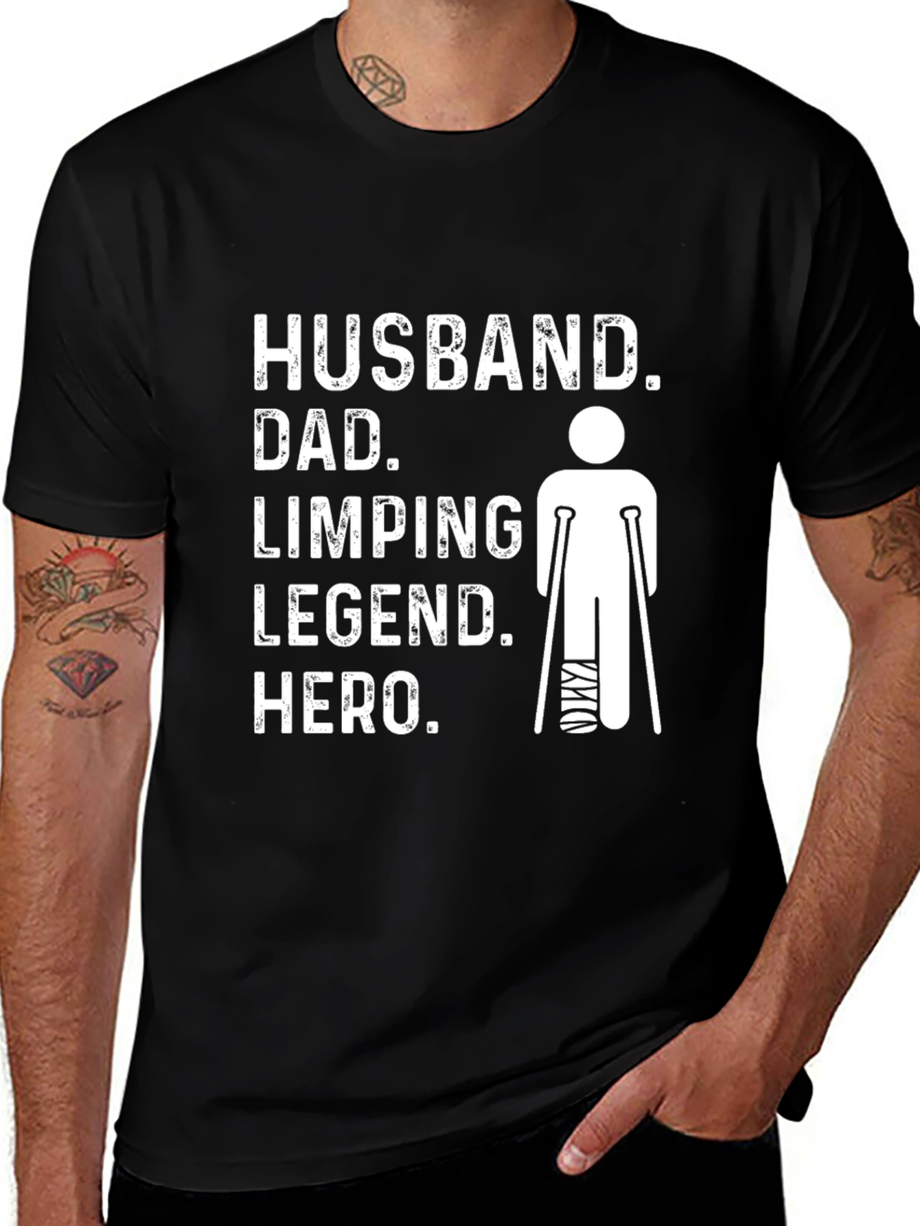 Husband Dad Limping Legend Hero T-Shirt