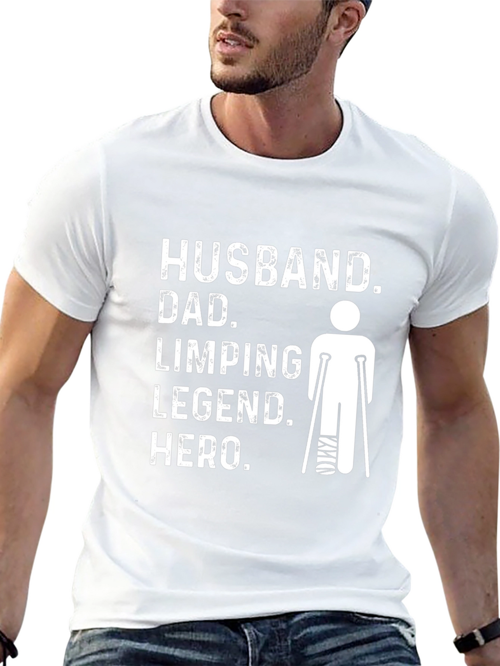 Husband Dad Limping Legend Hero T-Shirt