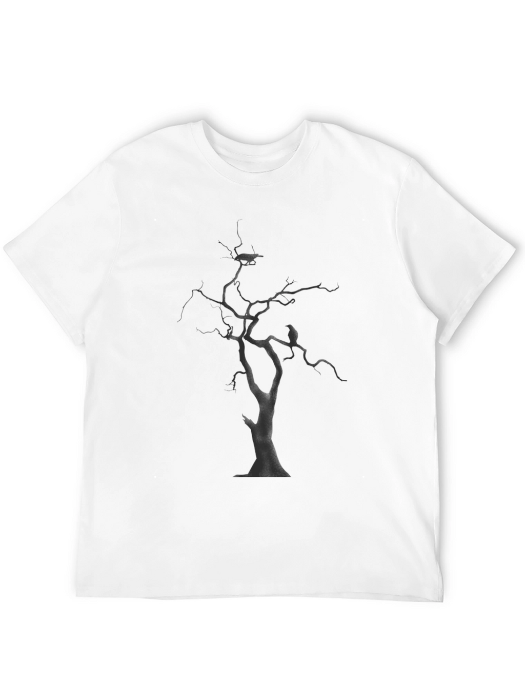 Raven Tree Graphic T-Shirt - Black