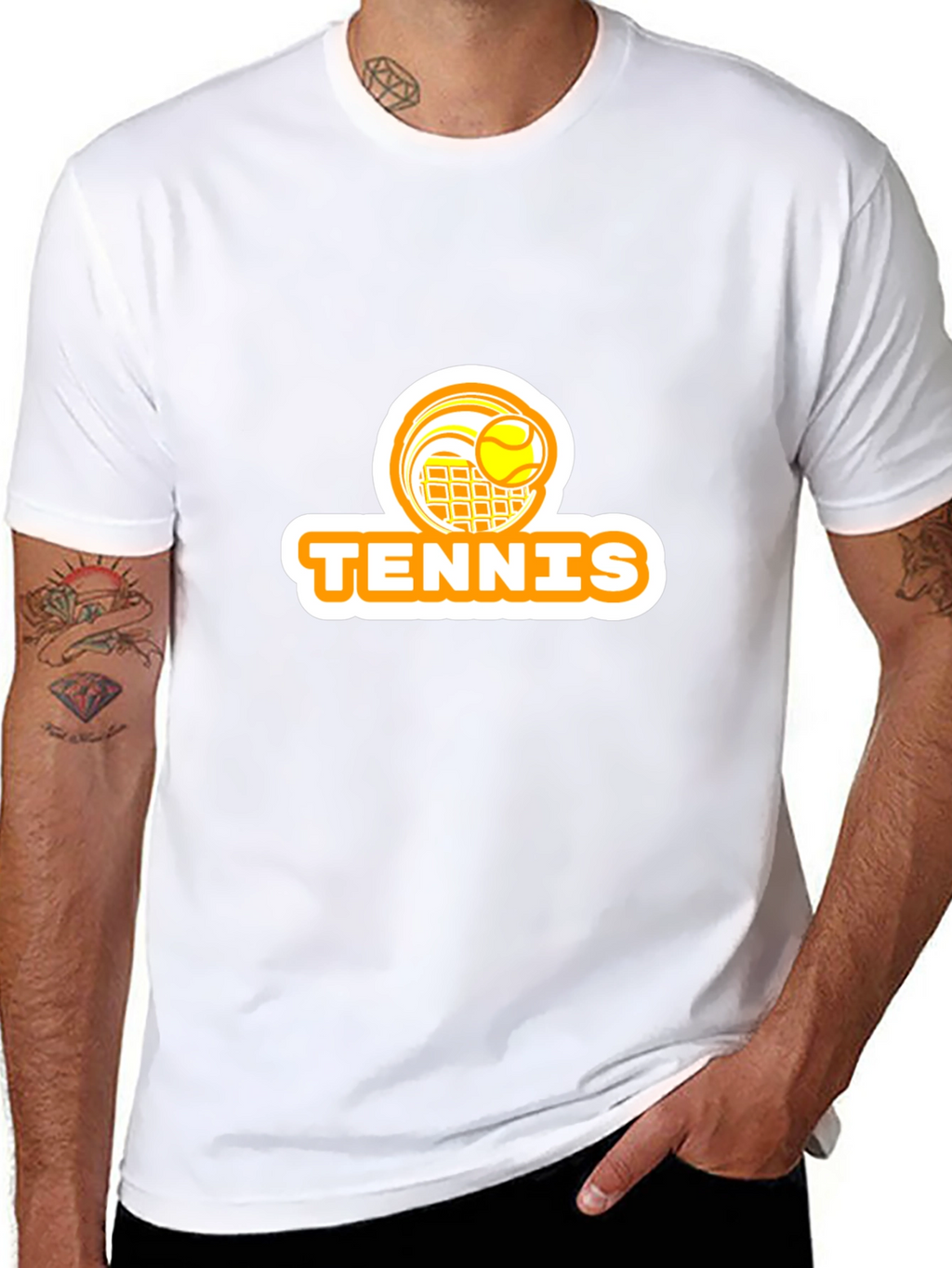 Tennis Graphic T-Shirt - Black