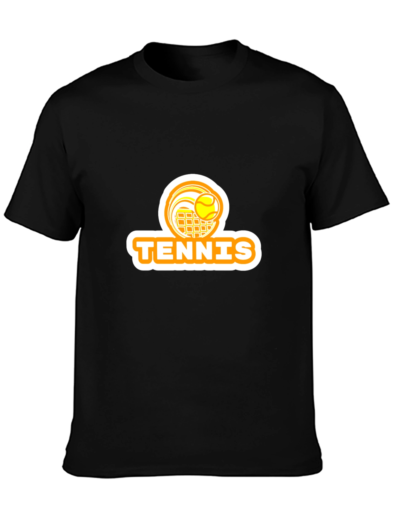 Tennis Graphic T-Shirt - Black