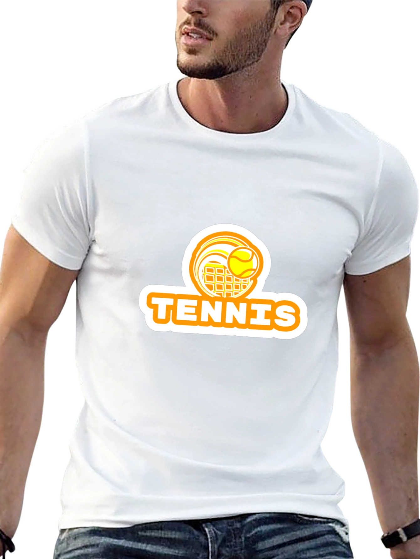 Tennis Graphic T-Shirt - Black