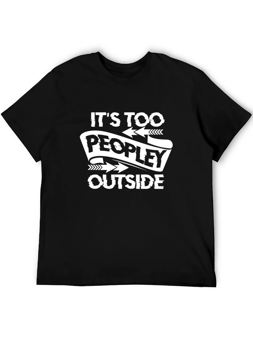 Too Peopley Outside Black T-Shirt