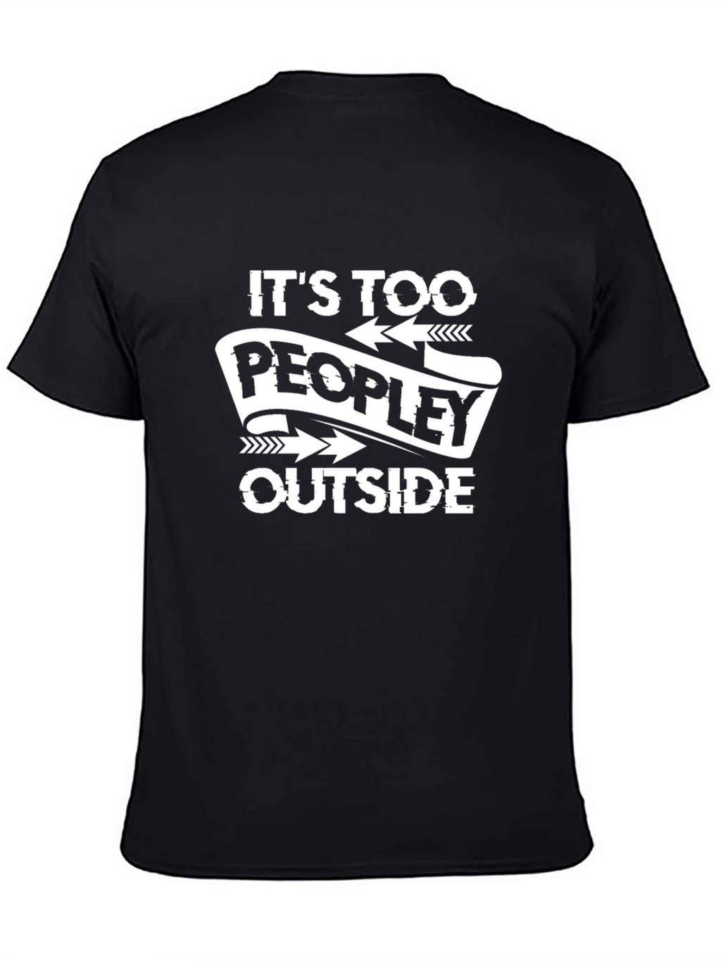 Too Peopley Outside Black T-Shirt