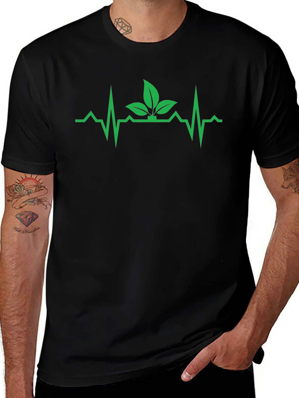Nature Beat T-Shirt - Eco Heartbeat Tee