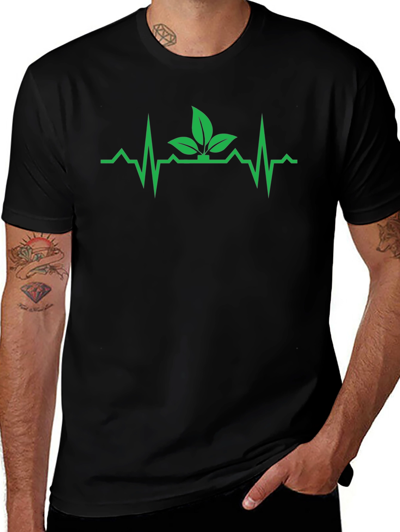 Nature Beat T-Shirt - Eco Heartbeat Tee