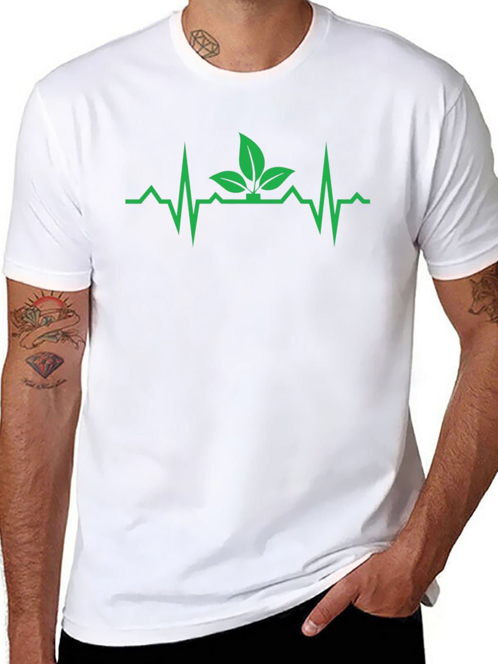 Nature Beat T-Shirt - Eco Heartbeat Tee