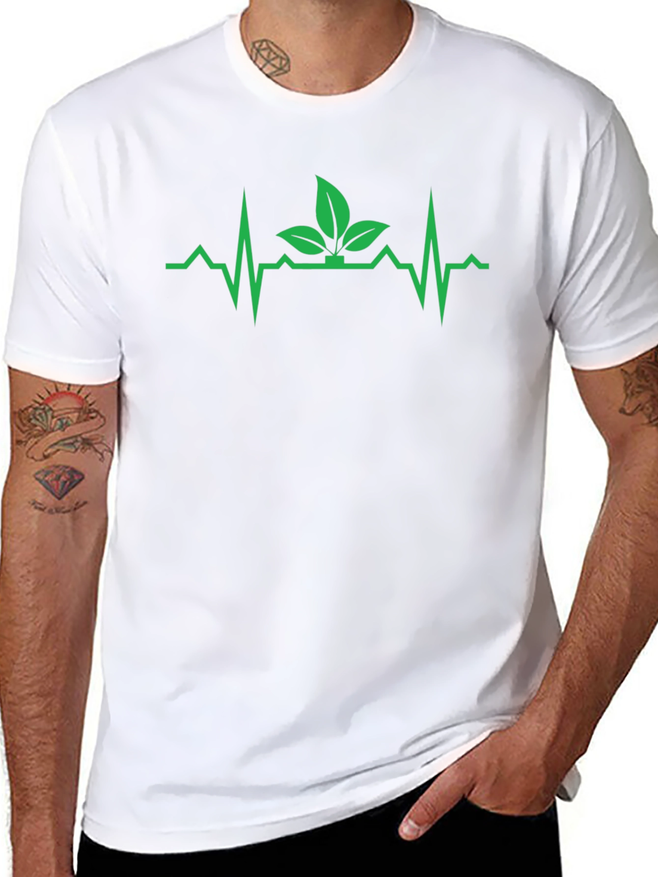 Nature Beat T-Shirt - Eco Heartbeat Tee