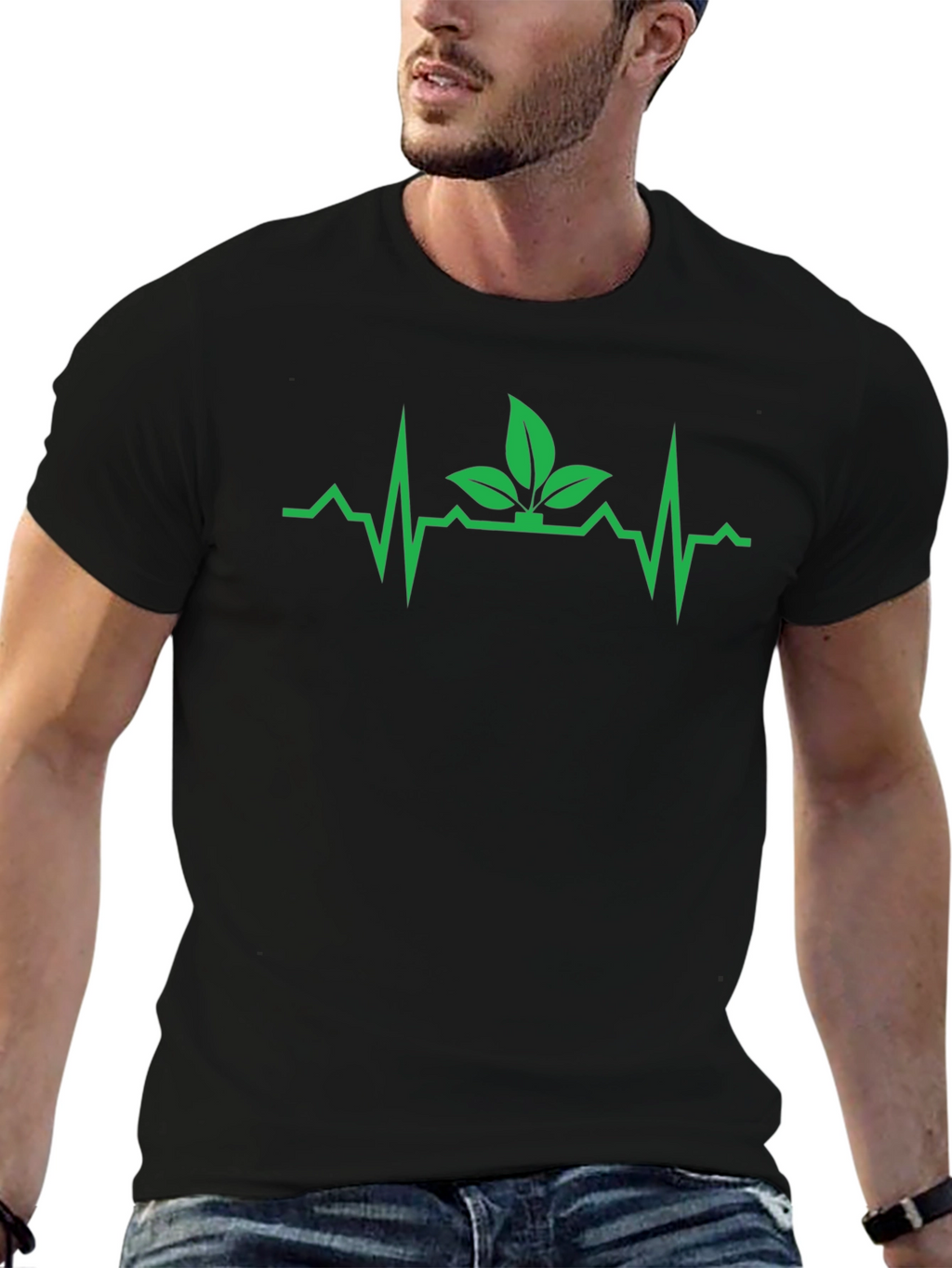 Nature Beat T-Shirt - Eco Heartbeat Tee