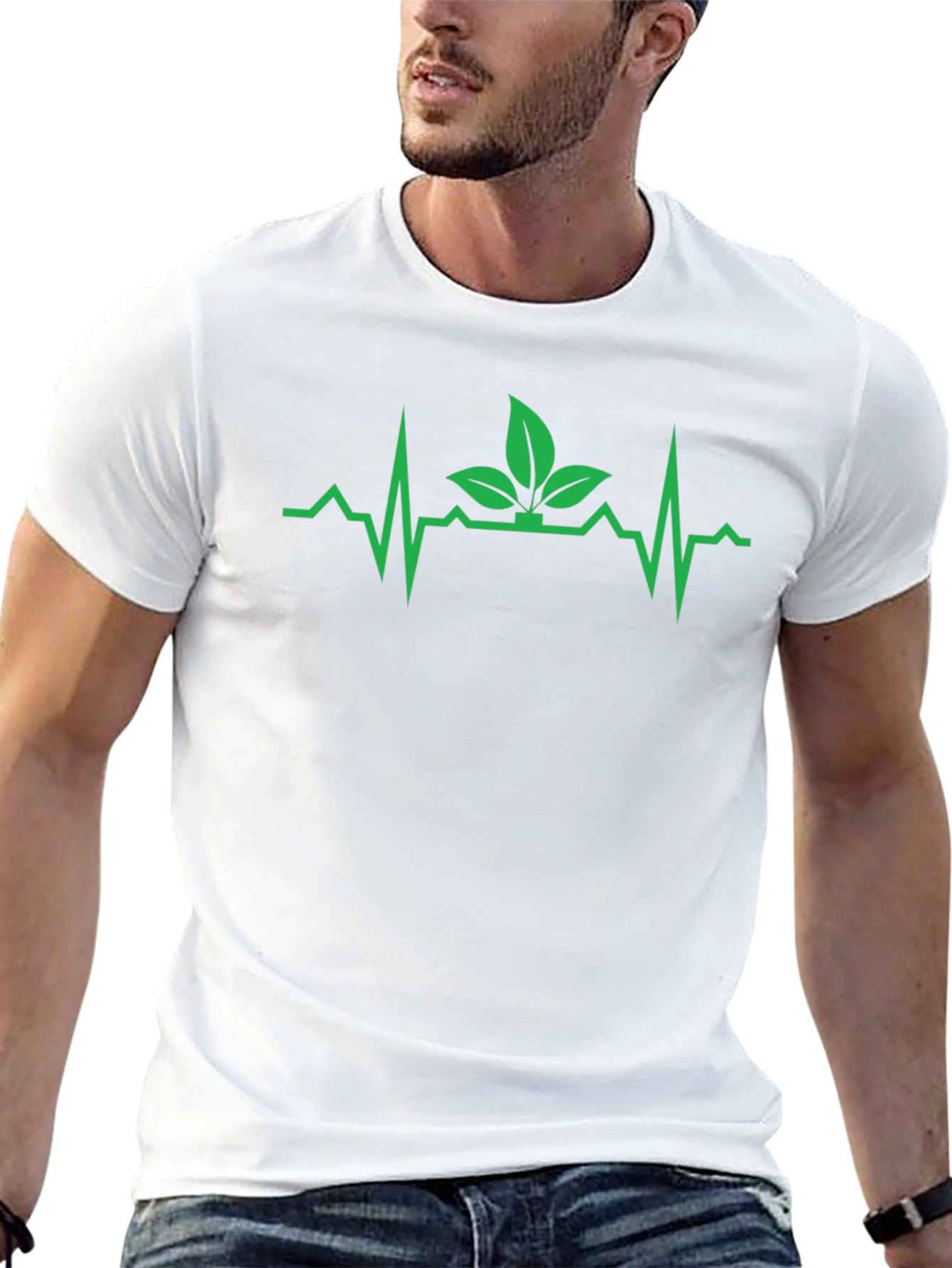 Nature Beat T-Shirt - Eco Heartbeat Tee