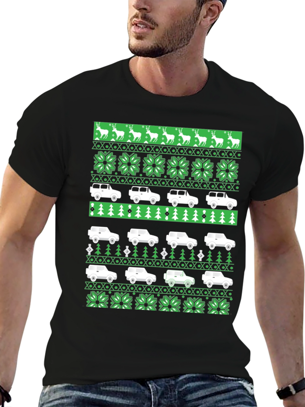 Festive 4x4 Car Holiday T-Shirt