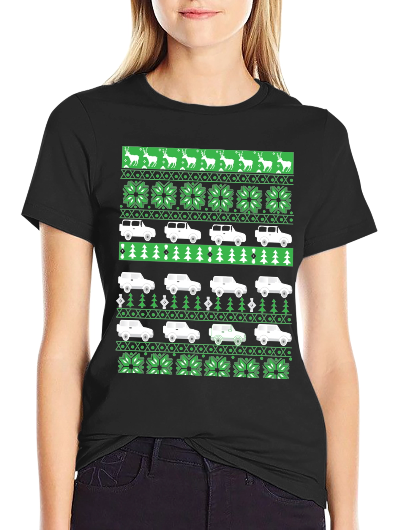Festive 4x4 Car Holiday T-Shirt