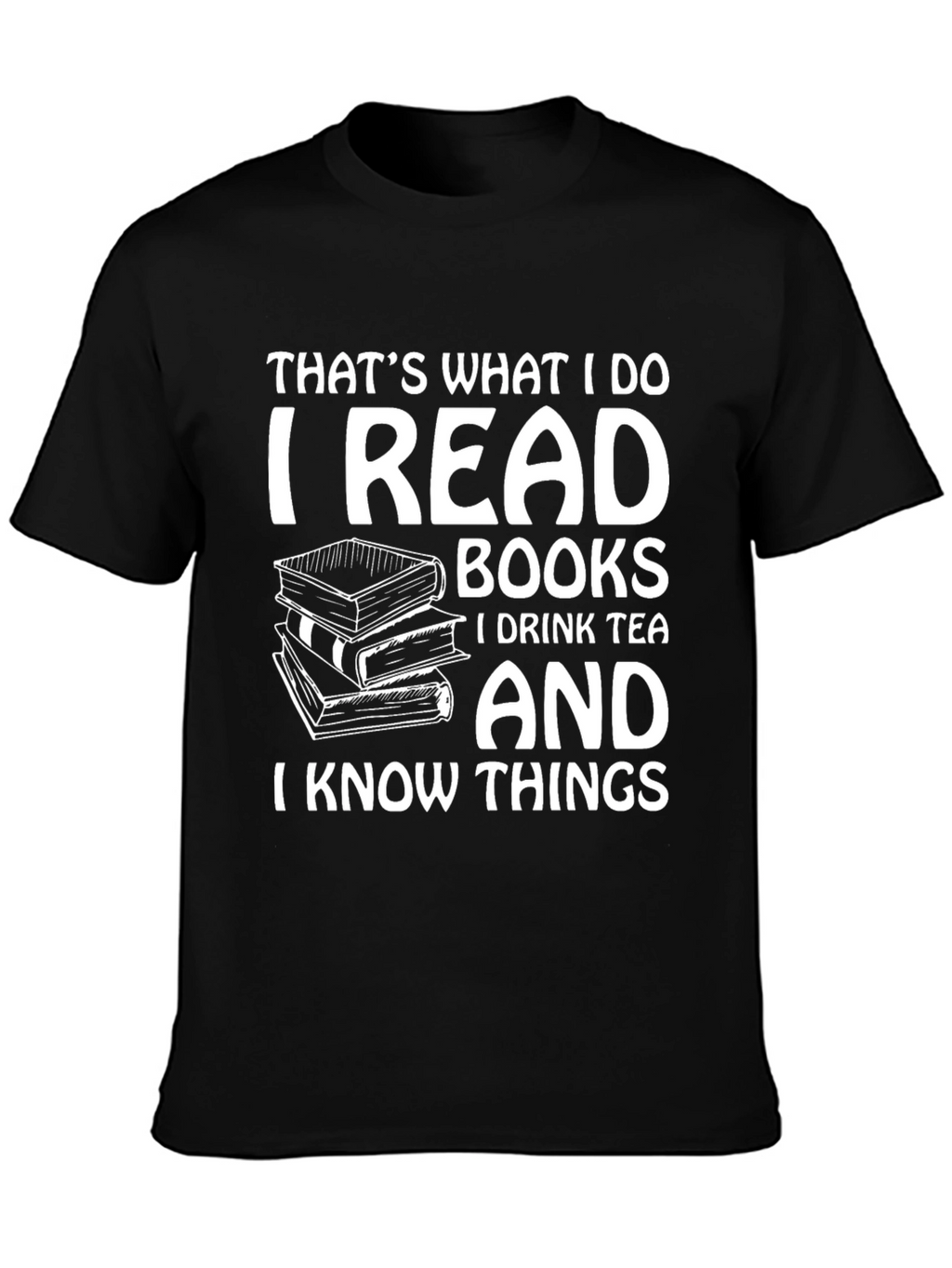 I Read Books Black Graphic T-Shirt