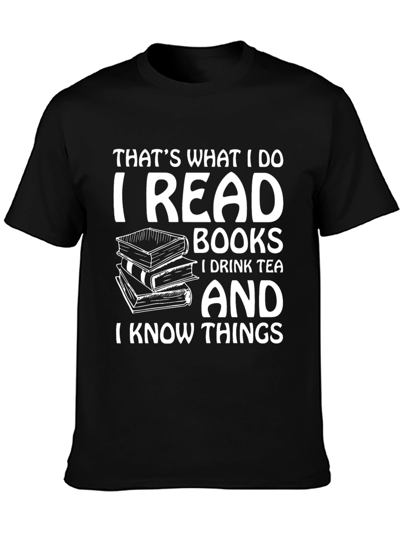 I Read Books Black Graphic T-Shirt